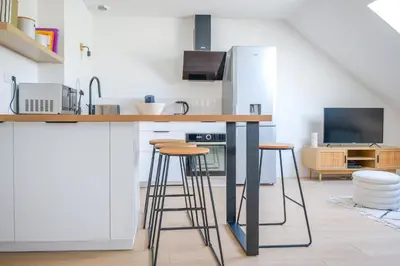Cuisine ou kitchenette dans l'établissement Très bel appartement lumineux et au calme - 2 personnes