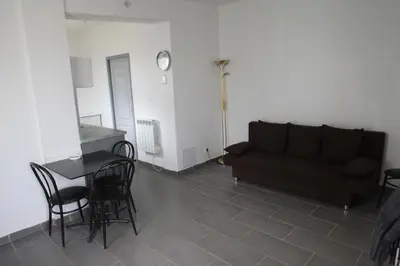 Coin salon dans l'établissement Nice modern house, bright and quiet assured