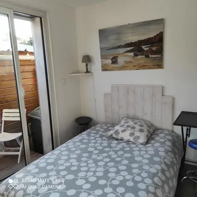 Un ou plusieurs lits dans un hébergement de l'établissement Maisonnette STUDIO Independent