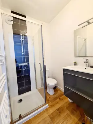 Salle de bains dans l'établissement Studio 2 Cosy en centre-ville - Puy duFou
