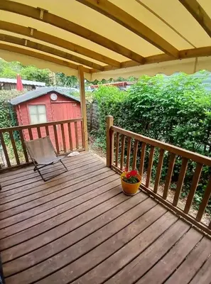 Balcon ou terrasse dans l'établissement Mobil-home confort 2 chambres à La Baule