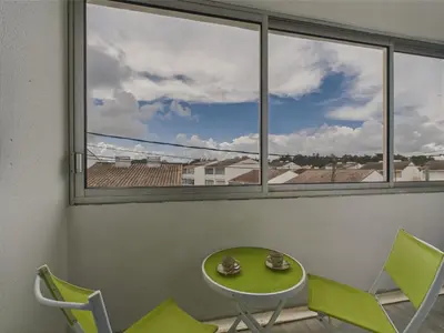 Balcon ou terrasse dans l'établissement Appart pour 4 adultes et 2 enfants, 500m de la mer