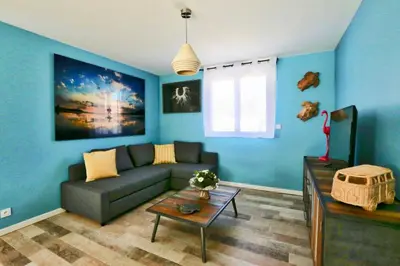Coin salon dans l'établissement Villa Hawaï - Domaine Le Sherwood