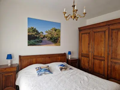 Un ou plusieurs lits dans un hébergement de l'établissement Maison de la Frandière-98m2-6 pers-3 ch-2 sdb-2 WC-Wi-fi-500 mètres de la plage