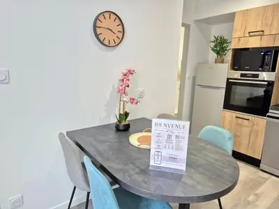 Cuisine ou kitchenette dans l'établissement Appartement 
