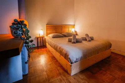 Un ou plusieurs lits dans un hébergement de l'établissement Villa de La Plume
