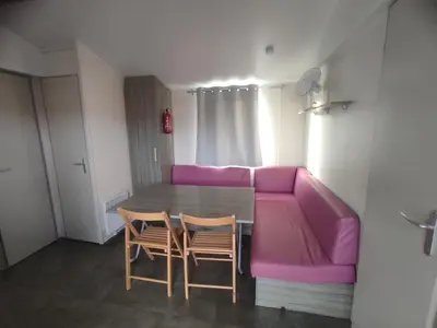 Coin salon dans l'établissement Sol à gogo 3 Chambres à 50 m de la plage