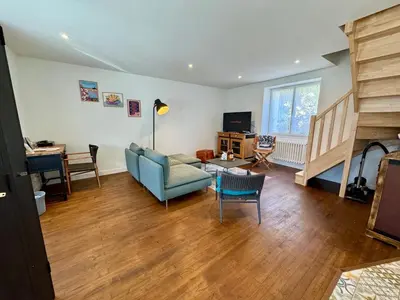 Coin salon dans l'établissement Maison pleine de charme entre terre et mer