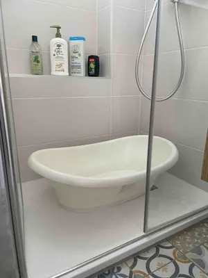 Salle de bains dans l'établissement Maison pleine de charme entre terre et mer