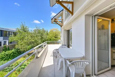 Balcon ou terrasse dans l'établissement L'Appart du Marché - A quelques min de la plage