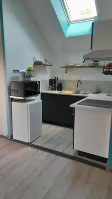 Cuisine ou kitchenette dans l'établissement Entre Loire et Vallée