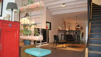 Coin salon dans l'établissement Charme de l ancien et confort moderne