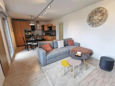 Cuisine ou kitchenette dans l'établissement Marcel - Avec parking proche Atlantis et Zenith