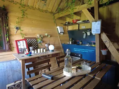 Cuisine ou kitchenette dans l'établissement La Maison Magique