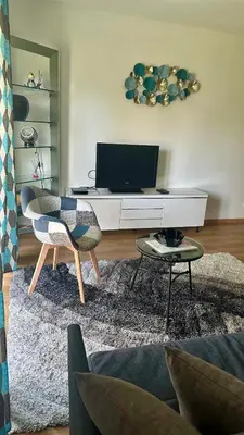 Télévision ou salle de divertissement dans l'établissement Nantes appartement plain pied proche Beaujoire