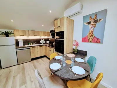 Cuisine ou kitchenette dans l'établissement Appartement 