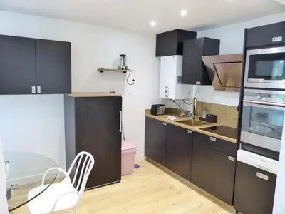 Cuisine ou kitchenette dans l'établissement Mangin, Grand T2 rénové, 2 pers, parking inclus