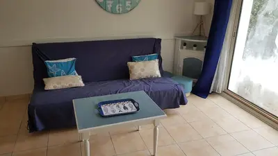Un ou plusieurs lits dans un hébergement de l'établissement Maison de plain pied dans un parc paisible