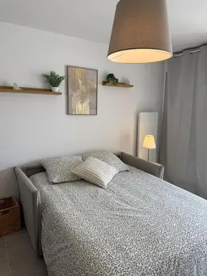 Un ou plusieurs lits dans un hébergement de l'établissement La parenthèse - 50 m de la plage