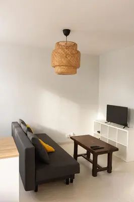 Télévision ou salle de divertissement dans l'établissement Appartement avec parking La Flocellière