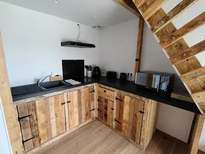 Cuisine ou kitchenette dans l'établissement La Maison de Pandora