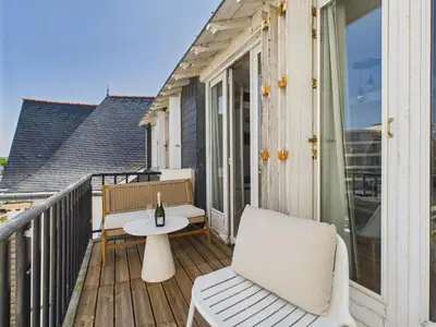 Balcon ou terrasse dans l'établissement Vue mer - Appart pour 2 adultes et 1 enfant