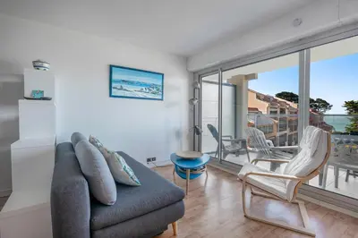 Coin salon dans l'établissement Face Mer, appartement pour 4 personnes