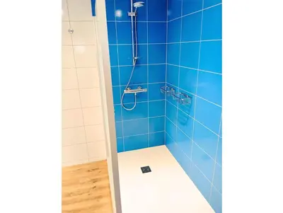 Salle de bains dans l'établissement Gîte de l'Église de la Pommeraie