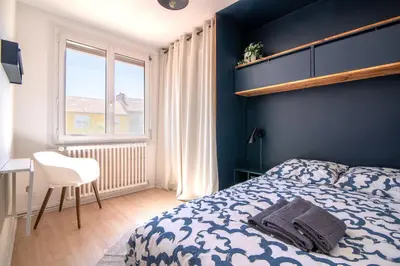 Un ou plusieurs lits dans un hébergement de l'établissement Le Refuge - Maison spacieuse pour familles et professionnels - Proche Puy-du-F ou