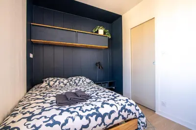 Un ou plusieurs lits dans un hébergement de l'établissement Le Refuge - Maison spacieuse pour familles et professionnels - Proche Puy-du-F ou