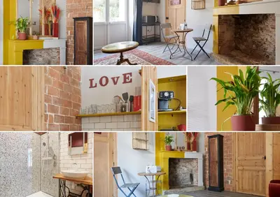 Cuisine ou kitchenette dans l'établissement L'Oculus - Studio cosy au cœur de Clisson