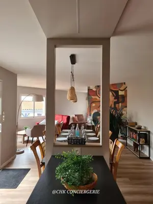 Coin salon dans l'établissement Chez Caco maison lumineuse avec jardin proche du Puy duFou