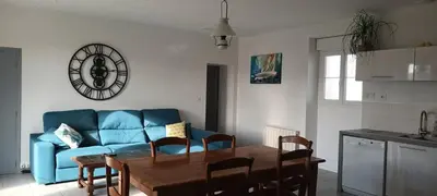 Cuisine ou kitchenette dans l'établissement Charmante fermette 6 personnes st jean de monts