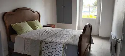Un ou plusieurs lits dans un hébergement de l'établissement Charmante fermette 6 personnes st jean de monts