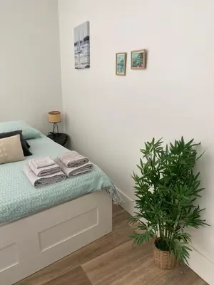 Un ou plusieurs lits dans un hébergement de l'établissement Le Studio d'en O, au coeur de la ville haute