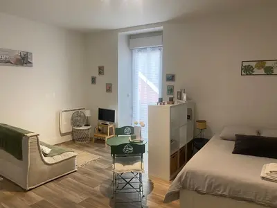 Télévision ou salle de divertissement dans l'établissement Le Studio d'en O, au coeur de la ville haute
