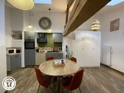 Cuisine ou kitchenette dans l'établissement Gîte 2 pers au cœur du bocage vendéen, proche Puy du Fou - FR-1-426-585