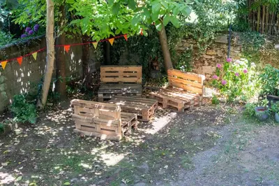 Jardin de l'établissement Studio lumineux et fonctionnel Nantes