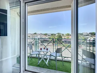 Balcon ou terrasse dans l'établissement Apartment Les Roches by Interhome