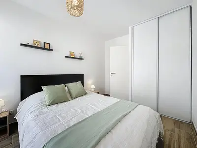 Un ou plusieurs lits dans un hébergement de l'établissement Apartment Océanide-2 by Interhome