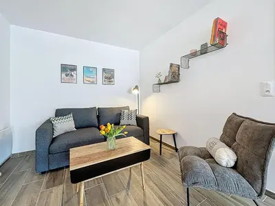 Coin salon dans l'établissement Apartment Océanide-2 by Interhome