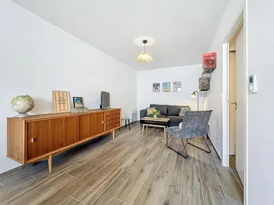 Coin salon dans l'établissement Apartment Océanide-2 by Interhome