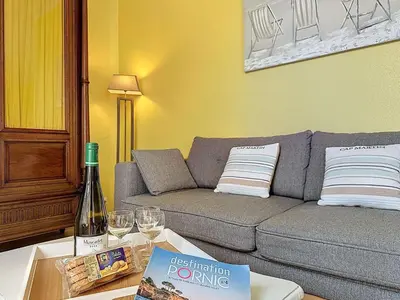 Coin salon dans l'établissement Holiday Home Ker Madeleine by Interhome