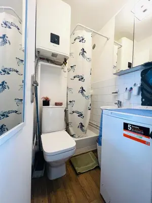 Cuisine ou kitchenette dans l'établissement Studio Lumineux en Bord de Mer