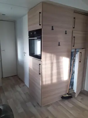 Cuisine ou kitchenette dans l'établissement MH35KV- Nid d'Evasion - Camping 4 Etoiles- Naphtase