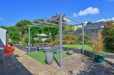 Jardin de l'établissement Le Boucard - Terrasse - Proche plage