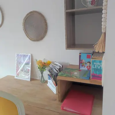 Bibliothèque dans le B&B/chambre d'hôtes