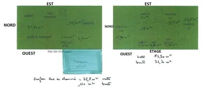 Plan de l'établissement Gite des Mazures