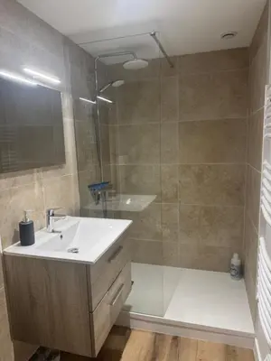 Salle de bains dans l'établissement La casa d'Iza