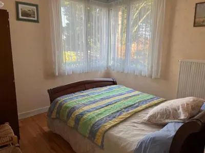 Un ou plusieurs lits dans un hébergement de l'établissement Maison Proche Mer Tout Confort 6 couchages Saint Brevin l'Océan
